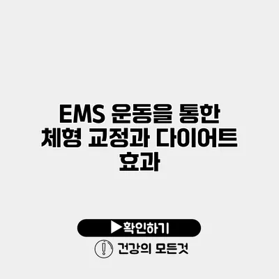 EMS 운동을 통한 체형 교정과 다이어트 효과