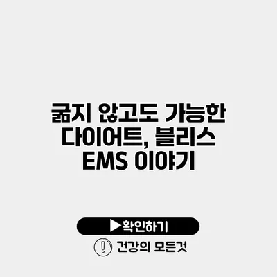 굶지 않고도 가능한 다이어트, 블리스 EMS 이야기