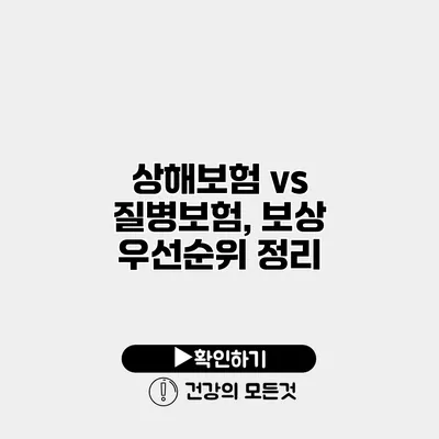 상해보험 vs 질병보험, 보상 우선순위 정리
