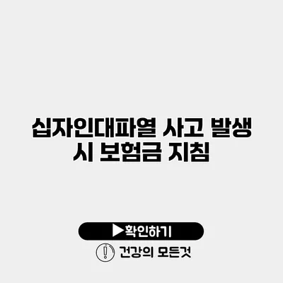 십자인대파열 사고 발생 시 보험금 지침