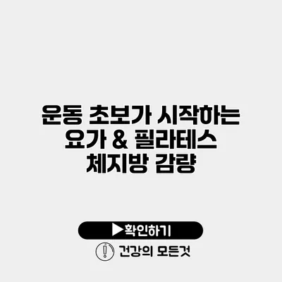 운동 초보가 시작하는 요가 & 필라테스 체지방 감량