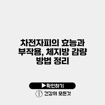 차전자피의 효능과 부작용, 체지방 감량 방법 정리