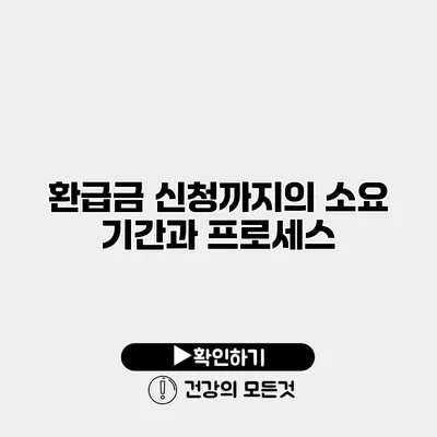 환급금 신청까지의 소요 기간과 프로세스