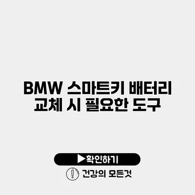 BMW 스마트키 배터리 교체 시 필요한 도구
