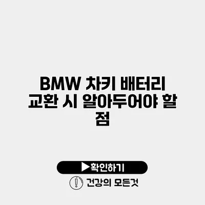 BMW 차키 배터리 교환 시 알아두어야 할 점
