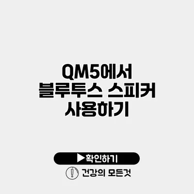 QM5에서 블루투스 스피커 사용하기