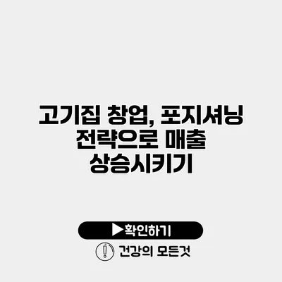 고기집 창업, 포지셔닝 전략으로 매출 상승시키기