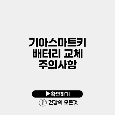 기아스마트키 배터리 교체 주의사항