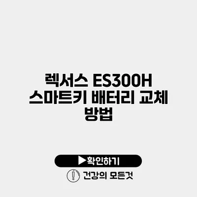 렉서스 ES300H 스마트키 배터리 교체 방법