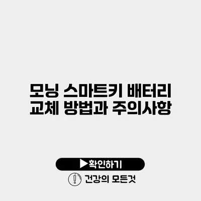 모닝 스마트키 배터리 교체 방법과 주의사항