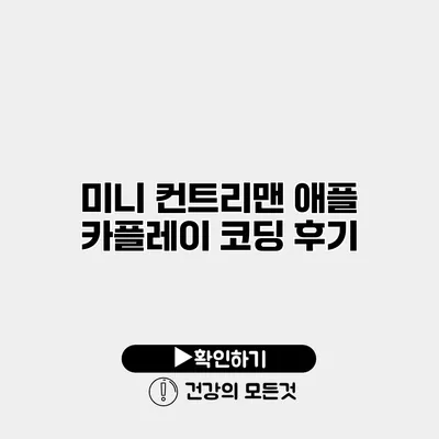 미니 컨트리맨 애플 카플레이 코딩 후기