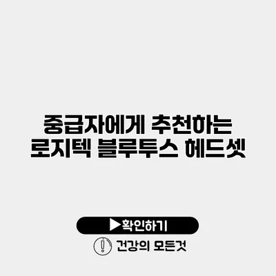 중급자에게 추천하는 로지텍 블루투스 헤드셋