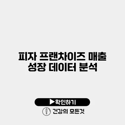 피자 프랜차이즈 매출 성장 데이터 분석